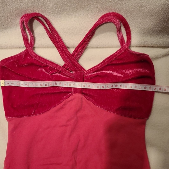 Hot Pink velvet ballet leotard - Picture 4 of 6